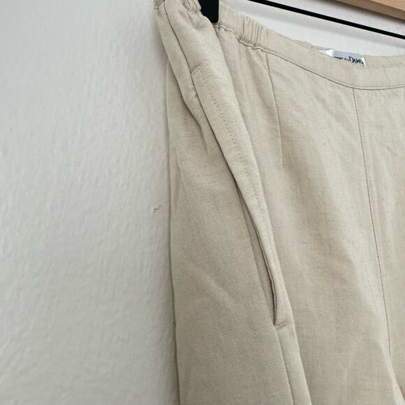 Vintage Drapers & Damons Womens Beige Linen Blend Pants Stretch Pull-On Size 8 - Picture 7 of 8